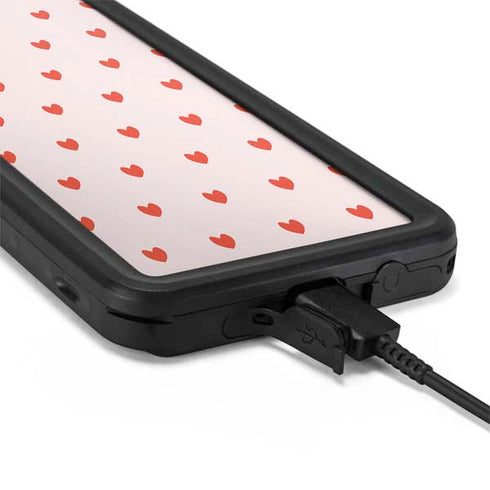 Pink and Red Hearts Galaxy S20 Plus Waterproof Case
