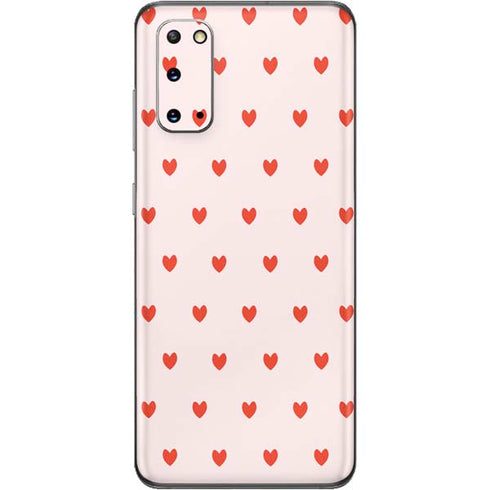 Pink and Red Hearts Galaxy S20 Skin