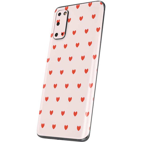 Pink and Red Hearts Galaxy S20 Skin