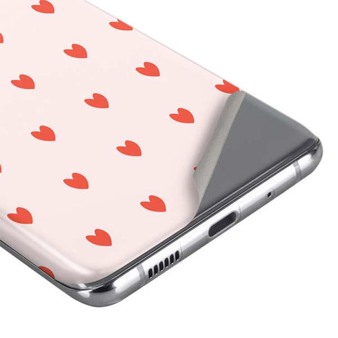 Pink and Red Hearts Galaxy S20 Skin