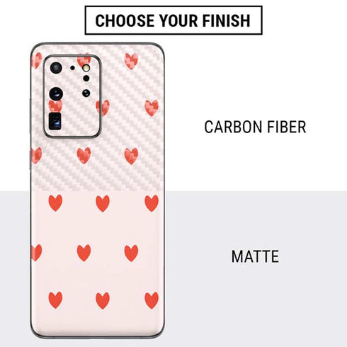 Pink and Red Hearts Galaxy S20 Ultra 5G Skin