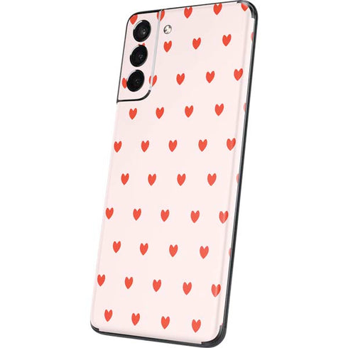 Pink and Red Hearts Galaxy S21 5G Skin