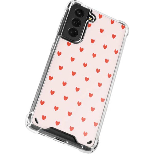 Pink and Red Hearts Galaxy S21 Plus 5G Clear Case