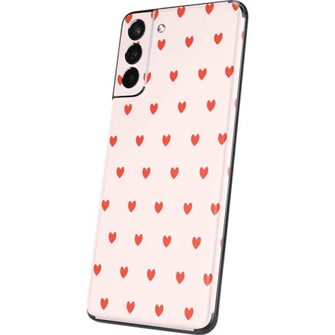 Pink and Red Hearts Galaxy S21 Plus 5G Skin
