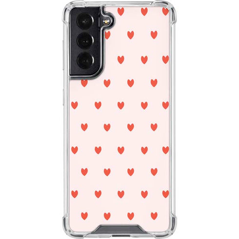 Pink and Red Hearts Galaxy S22 Clear Case