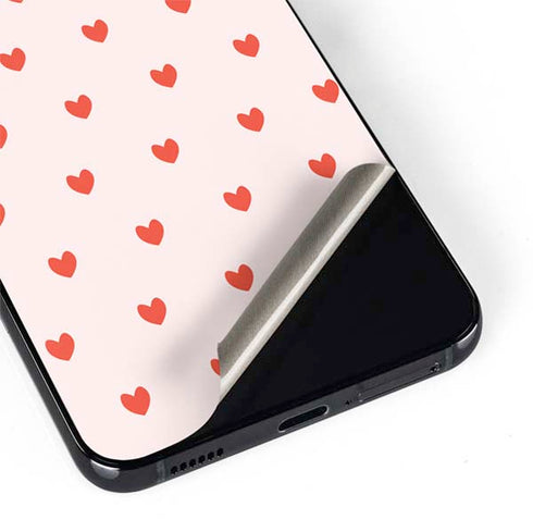 Pink and Red Hearts Galaxy S22 Plus Skin