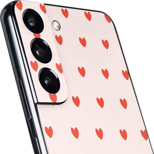 Pink and Red Hearts Galaxy S22 Skin