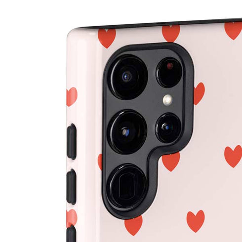 Pink and Red Hearts Galaxy S22 Ultra Pro Case
