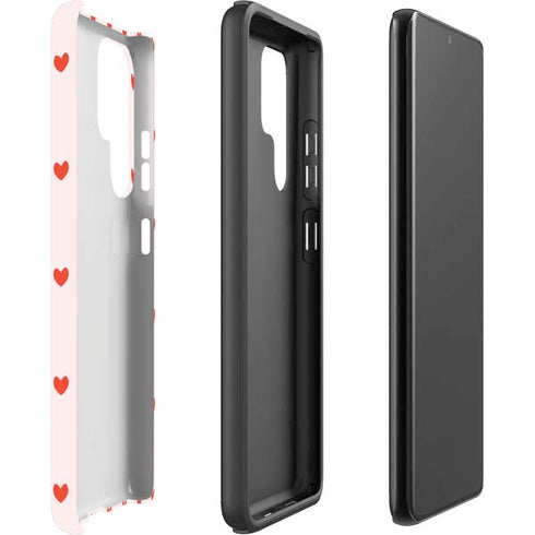 Pink and Red Hearts Galaxy S22 Ultra Pro Case