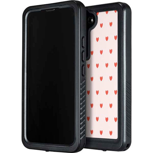 Pink and Red Hearts Galaxy S23 Plus Waterproof Case