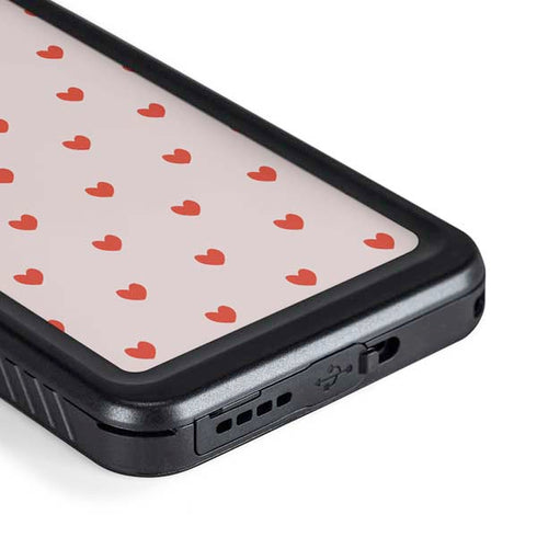 Pink and Red Hearts Galaxy S23 Plus Waterproof Case