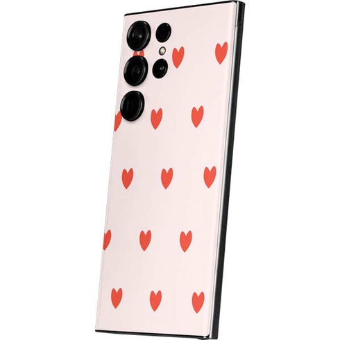Pink and Red Hearts Galaxy S23 Ultra Skin