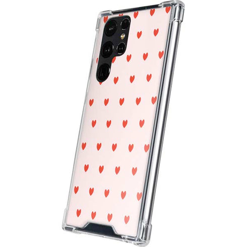 Pink and Red Hearts Galaxy S24 Ultra Clear Case