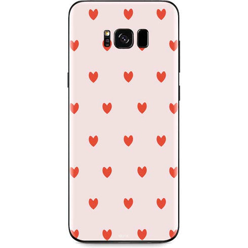 Pink and Red Hearts Galaxy S8 Skin
