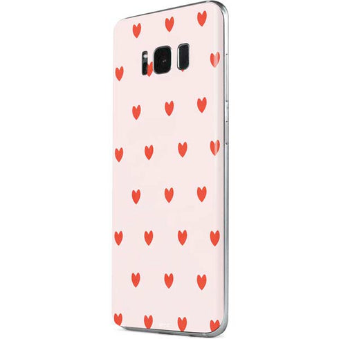 Pink and Red Hearts Galaxy S8 Skin