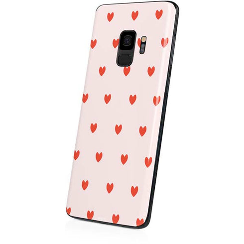 Pink and Red Hearts Galaxy S9 Skin