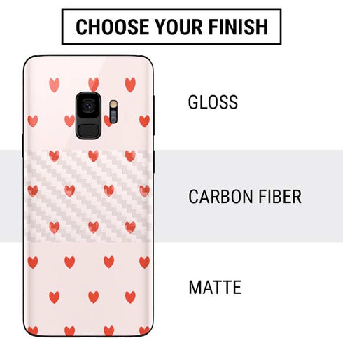 Pink and Red Hearts Galaxy S9 Skin