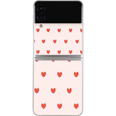 Pink and Red Hearts Galaxy Z Flip3 5G Skin