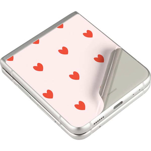 Pink and Red Hearts Galaxy Z Flip3 5G Skin