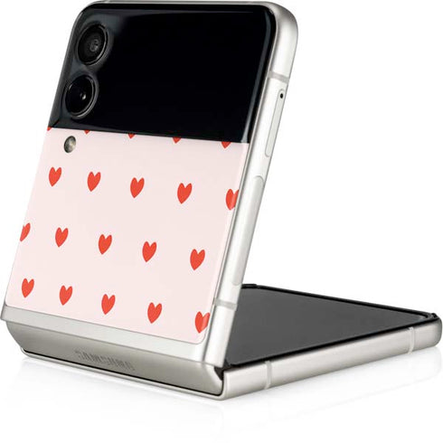 Pink and Red Hearts Galaxy Z Flip3 5G Skin