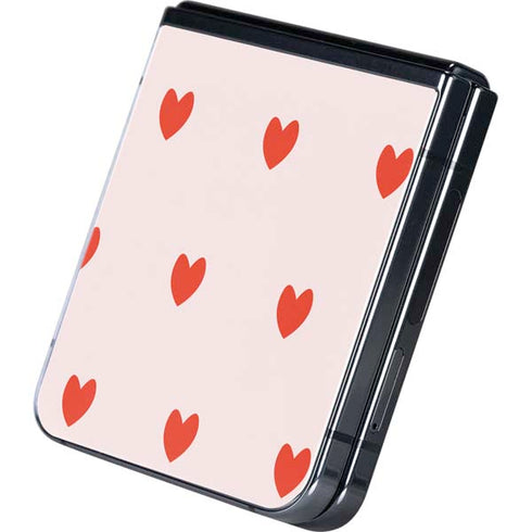 Pink and Red Hearts Galaxy Z Flip5 5G Skin