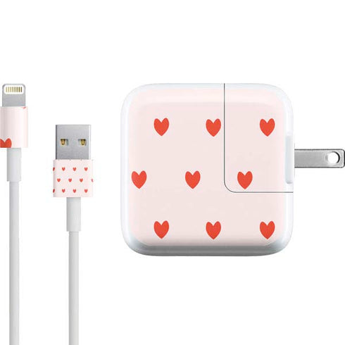 Pink and Red Hearts iPad Charger (10W USB) Skin