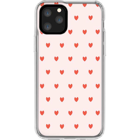 Pink and Red Hearts iPhone 11 Pro Clear Case