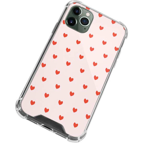 Pink and Red Hearts iPhone 11 Pro Max Clear Case