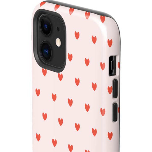 Pink and Red Hearts iPhone 12 Impact Case