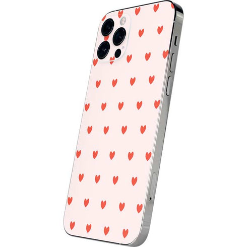 Pink and Red Hearts iPhone 12 Pro Skin