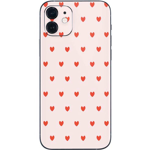 Pink and Red Hearts iPhone 12 Skin
