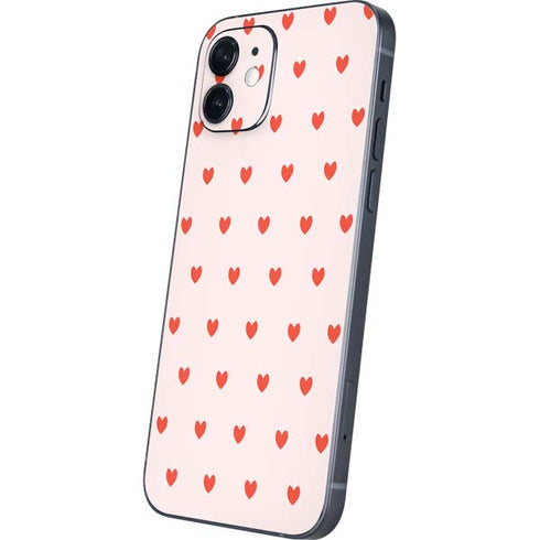 Pink and Red Hearts iPhone 12 Skin