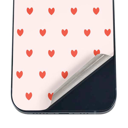 Pink and Red Hearts iPhone 12 Skin