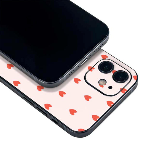 Pink and Red Hearts iPhone 12 Skin