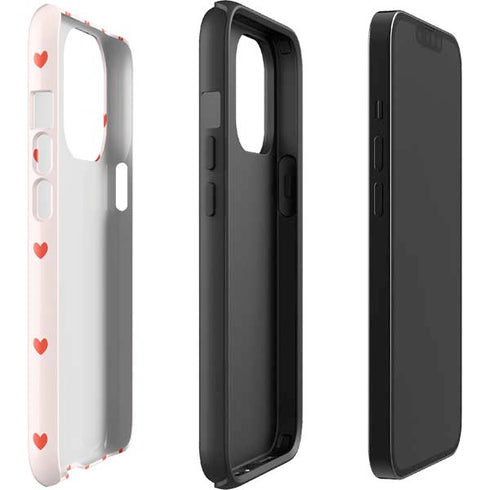 Pink and Red Hearts iPhone 13 Pro Impact Case