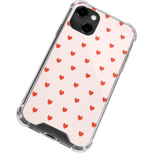 Pink and Red Hearts iPhone 14 Clear Case