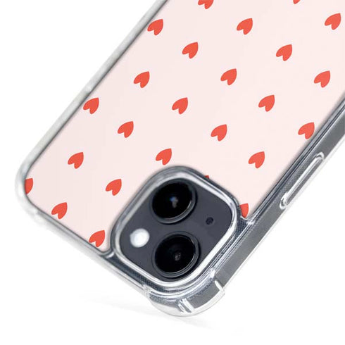 Pink and Red Hearts iPhone 15 Plus MagSafe Case