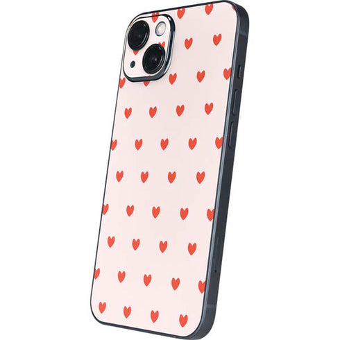 Pink and Red Hearts iPhone 15 Plus Skin