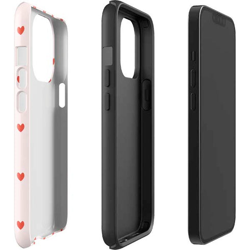 Pink and Red Hearts iPhone 14 Pro Impact Case