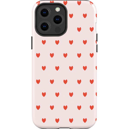 Pink and Red Hearts iPhone 14 Pro Max Impact Case