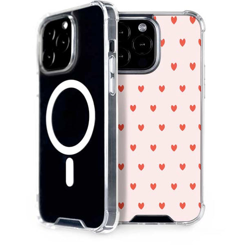 Pink and Red Hearts iPhone 14 Pro Max MagSafe Case