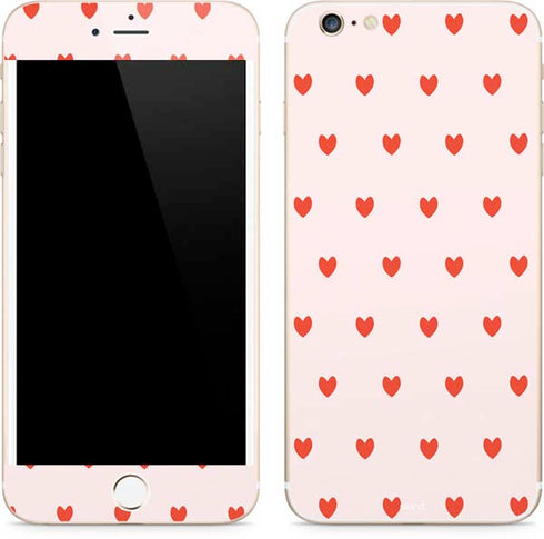 Pink and Red Hearts iPhone 6/6s Plus Skin