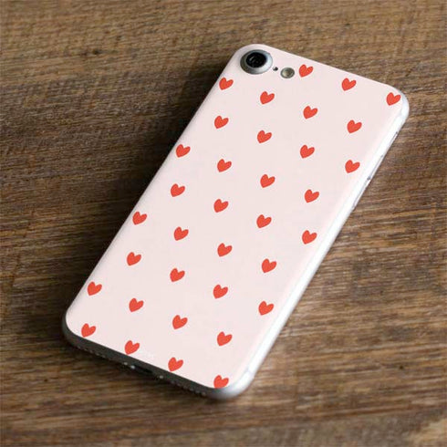 Pink and Red Hearts iPhone 7 Skin