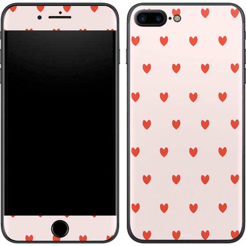 Pink and Red Hearts iPhone 8 Plus Skin