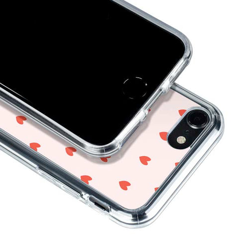 Pink and Red Hearts iPhone SE (2nd & 3rd Gen) Clear Case