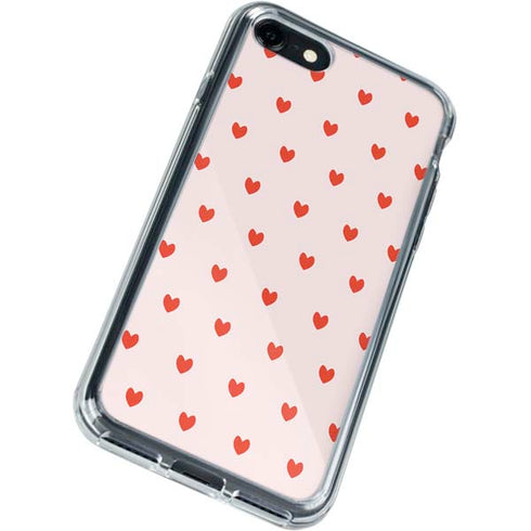 Pink and Red Hearts iPhone SE (2nd & 3rd Gen) Clear Case