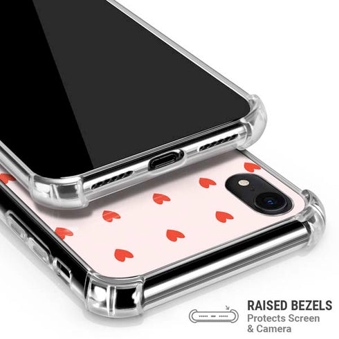Pink and Red Hearts iPhone XR Clear Case