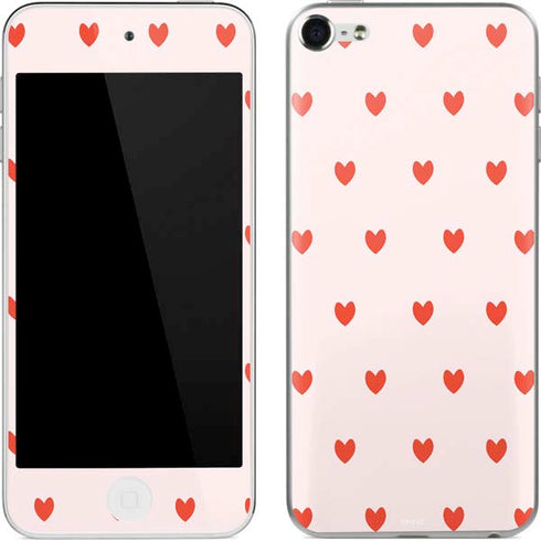 Pink and Red Hearts Apple iPod Skin