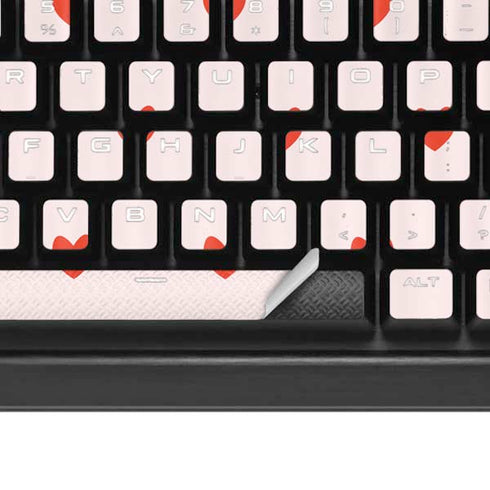 Pink and Red Hearts K95 RGB PLATINUM Mechanical Gaming Keyboard Skin
