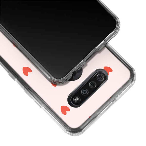 Pink and Red Hearts LG K51/Q51 Clear Case